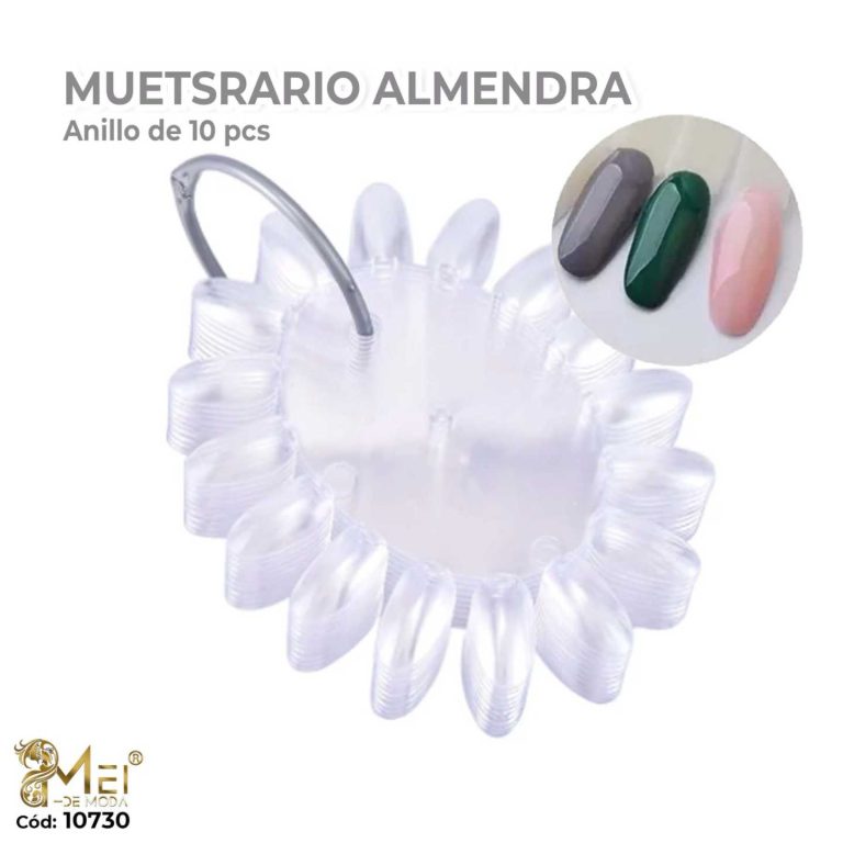 Muestrario Ovalado con Anillo 10pcs Transparente