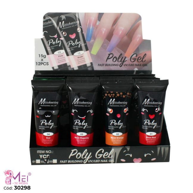 12 Poly Gel YCS02Colores Sólidos #1-12