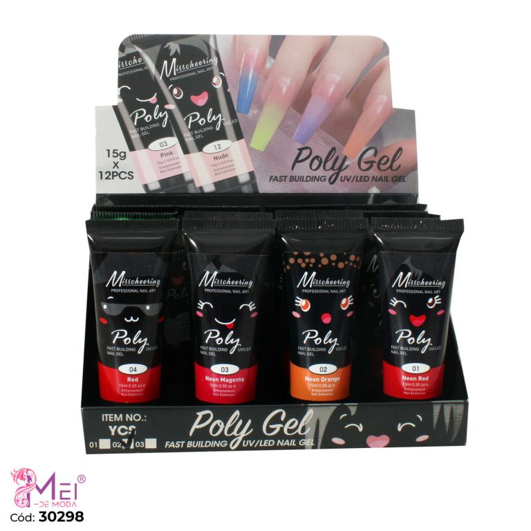 12 Poly Gel YCS02Colores Sólidos #1-12