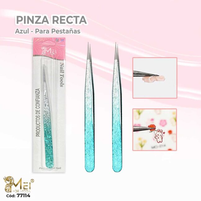 pinza recta para pestañas color degradado