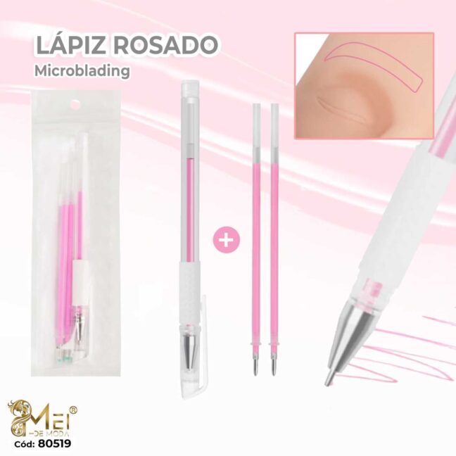 Biligrafo rosa con 2 repuestos