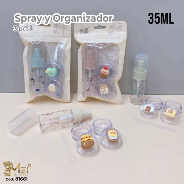 Set Viajero de 3 botellitas cute