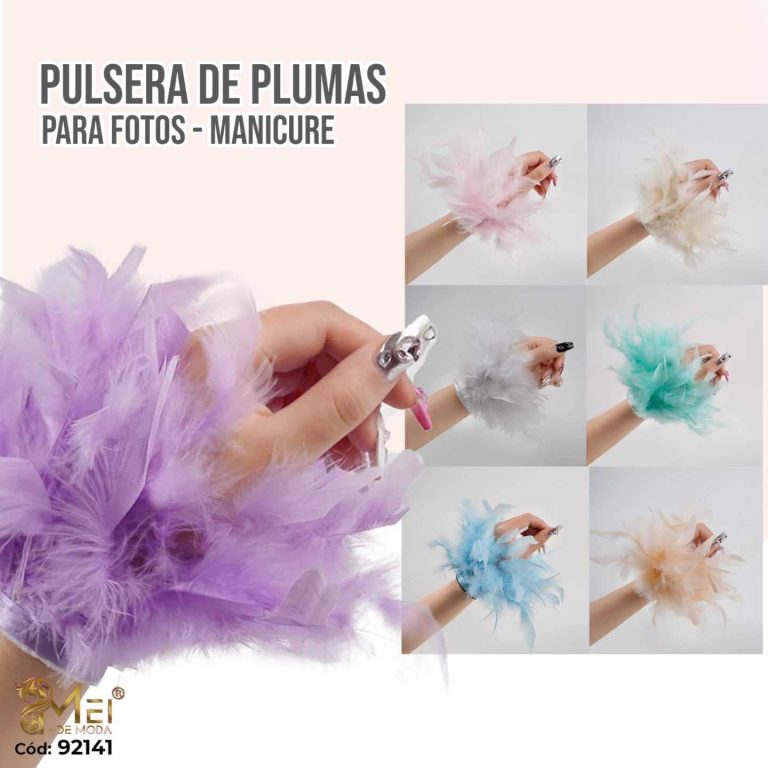 Pulsera de Plumas para Fotos Colores Varios