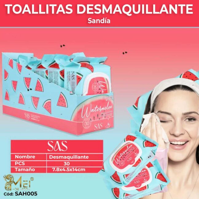 Toallitas Desmaquillantes de Sandía 30 Und.