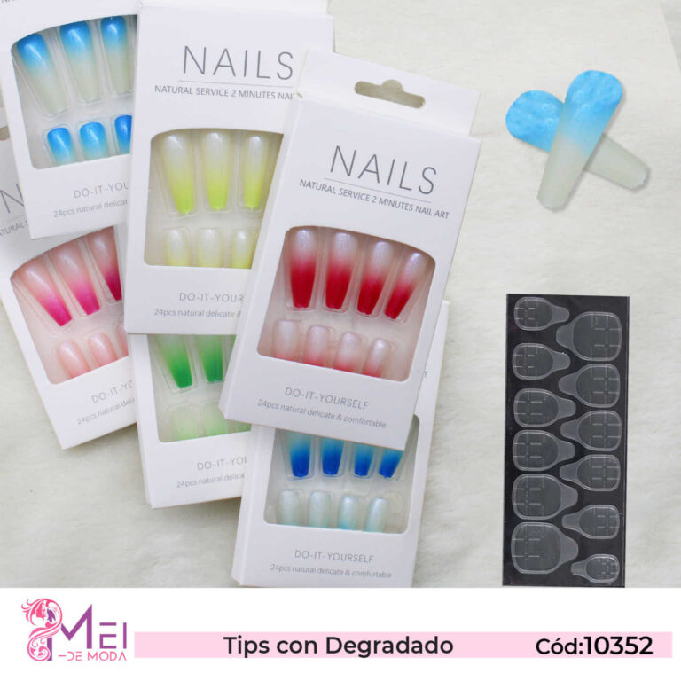 Tips con Degradado 12 PCS