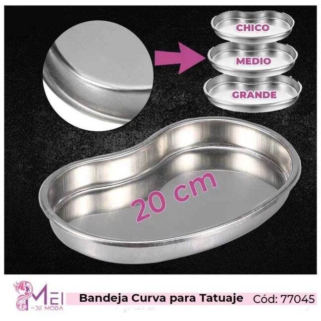 Bandeja Curva para Tatuaje 20cm