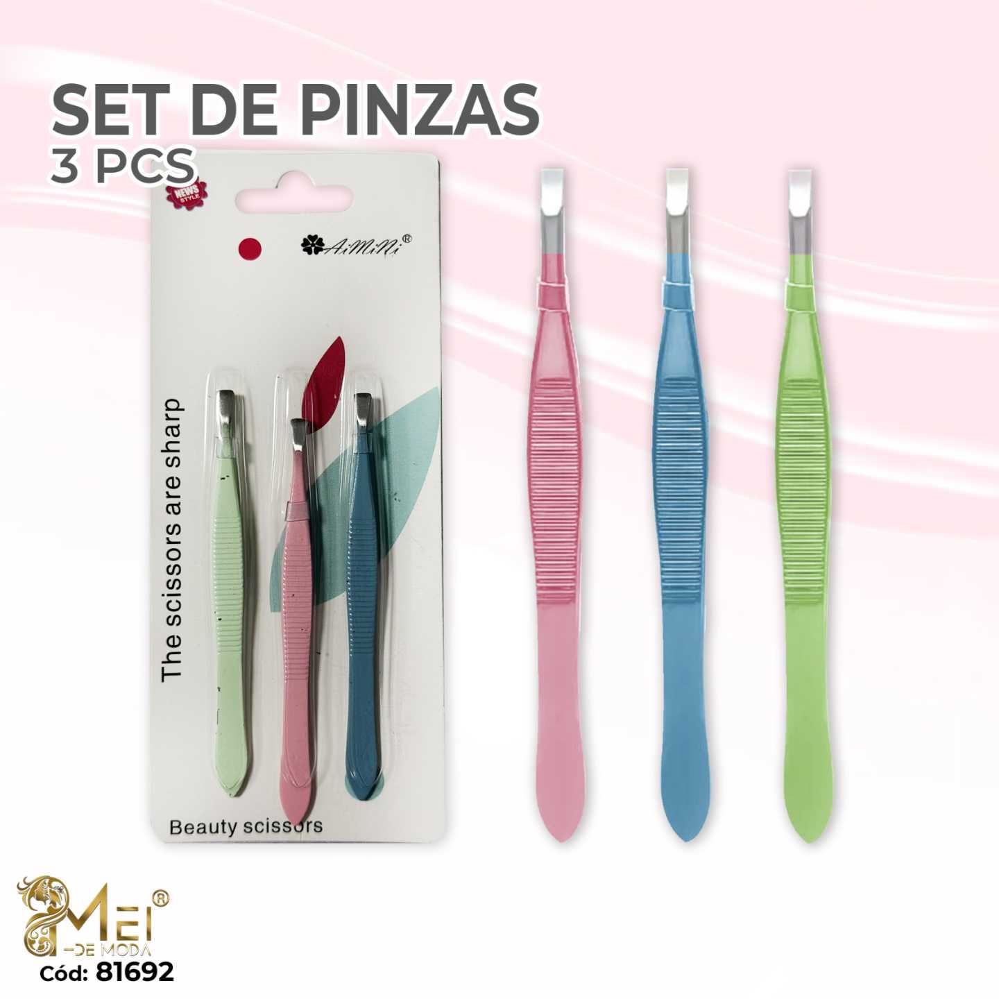 3 Pinzas de Cejas