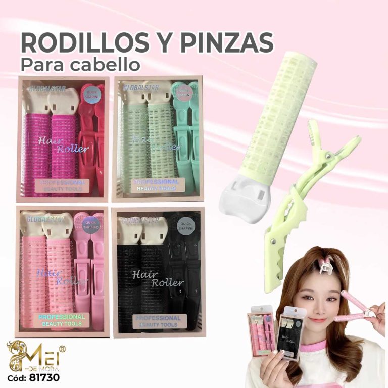 Rodillos y Pinzas 4 pcs de Cabello