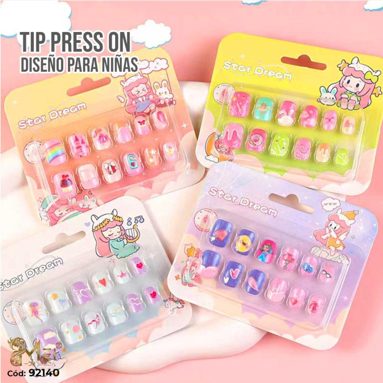 Tips Press On para niñas 12pcs