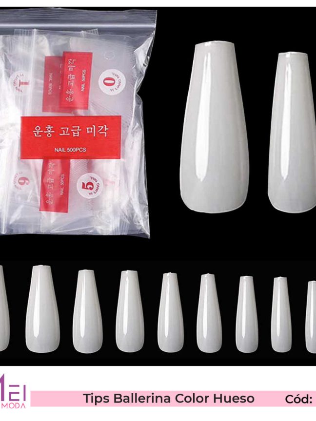 TIPS BALLERINA PACK Hueso 500 PCS