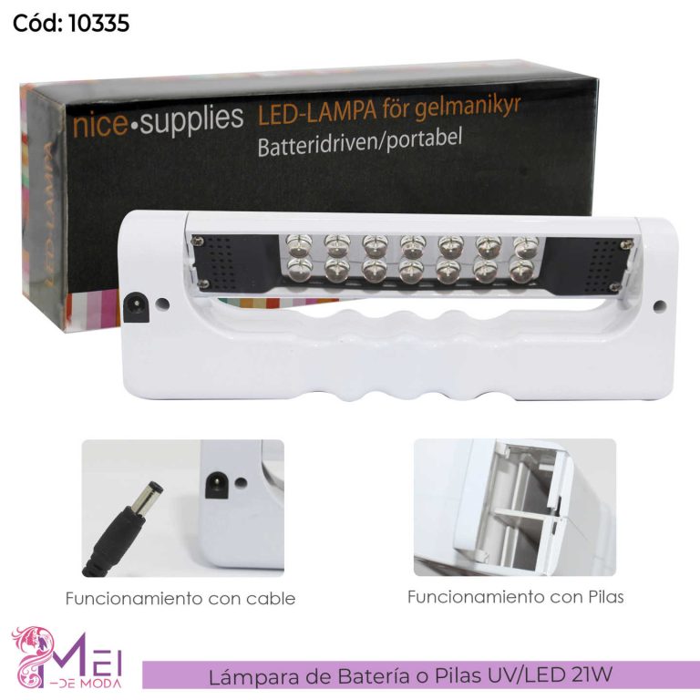 Lampara de Batería o Pilas UV/LED 21W