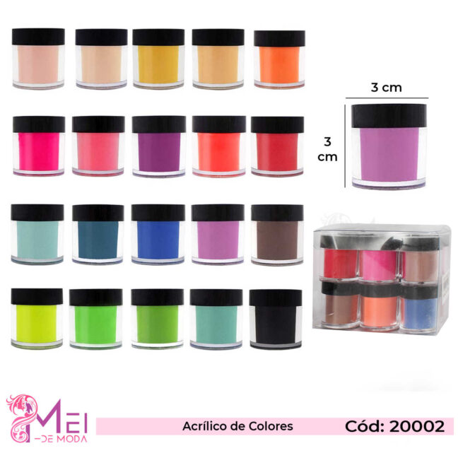12 Acrílico de Colores 10G surtidos