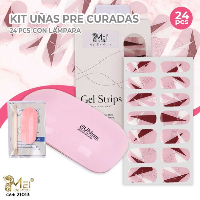 Uñas Sticker24pcs+ Mini Sun diseño brillante