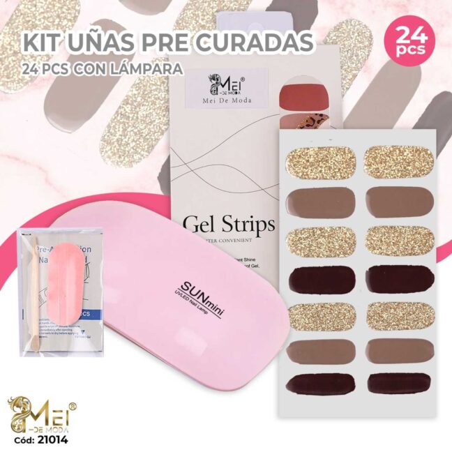Uñas Sticker24pcs+ Mini Sun diseño 3 Colores