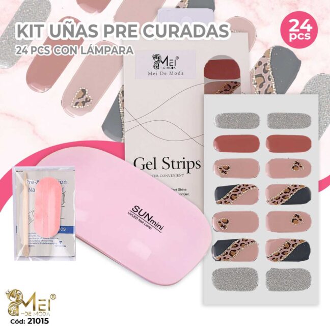 Uñas Sticker24pcs+ Mini Sun diseño Animal print
