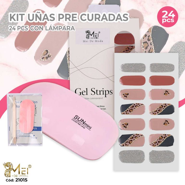 Uñas Sticker24pcs+ Mini Sun diseño Animal print