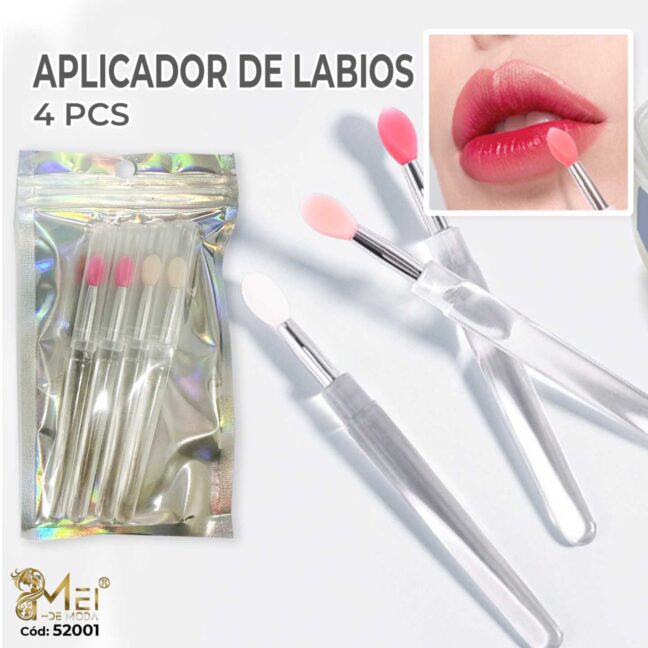 Set de Pinceles de Silicona para Labios 4 Unid.