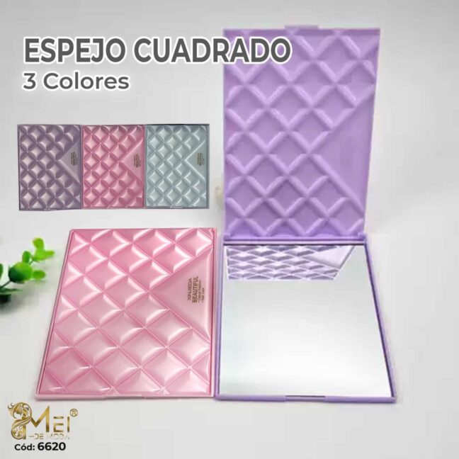Espejo de Bolso Una sola Cara Diamante Tornasol
