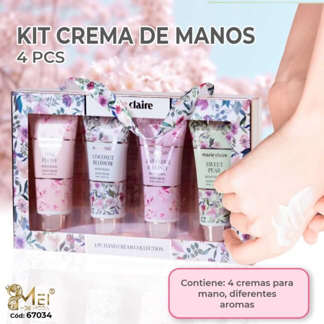 Set de Crema de Manos 90ml 4UDS Marie Clarie