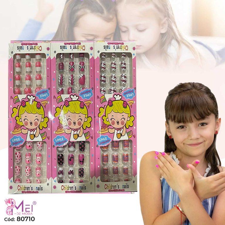 Tips de Uñas Postizos para Niñas 12 UNIDADES
