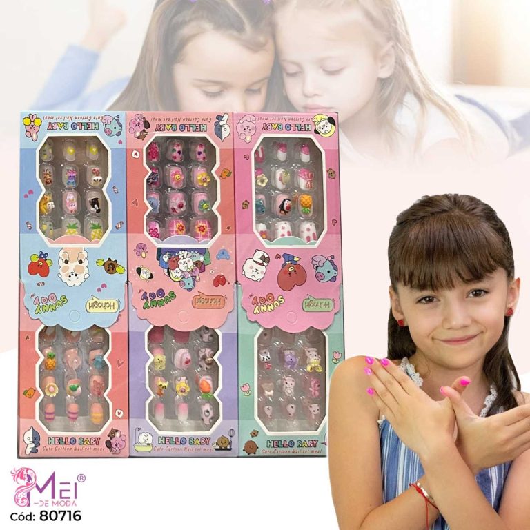 Tips Postizos para Niñas Tiernos 12 pcs
