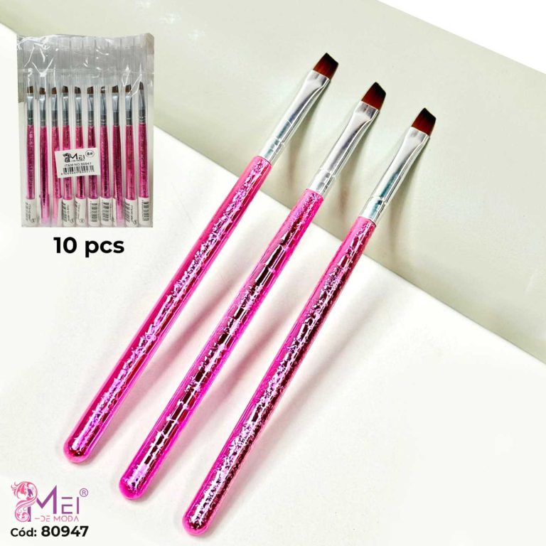 2 Pincel Inclinado para Manicure