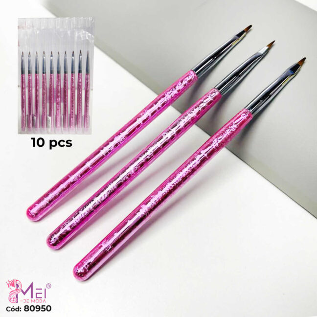2 Pincel Delgado para Manicure
