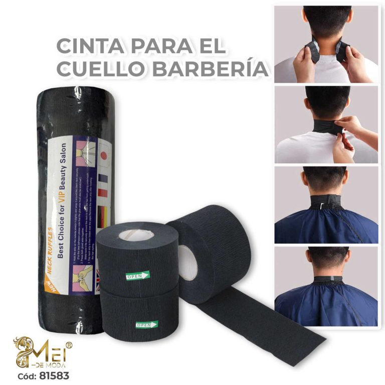 Bufanda de Papel para Barbería Negro 100pcs