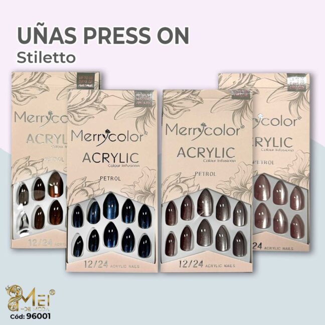Uñas Ojo de Gato 12 piezas PCS 4 colores