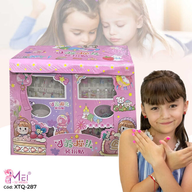 12 Set de Tip con Stickers para Niñas