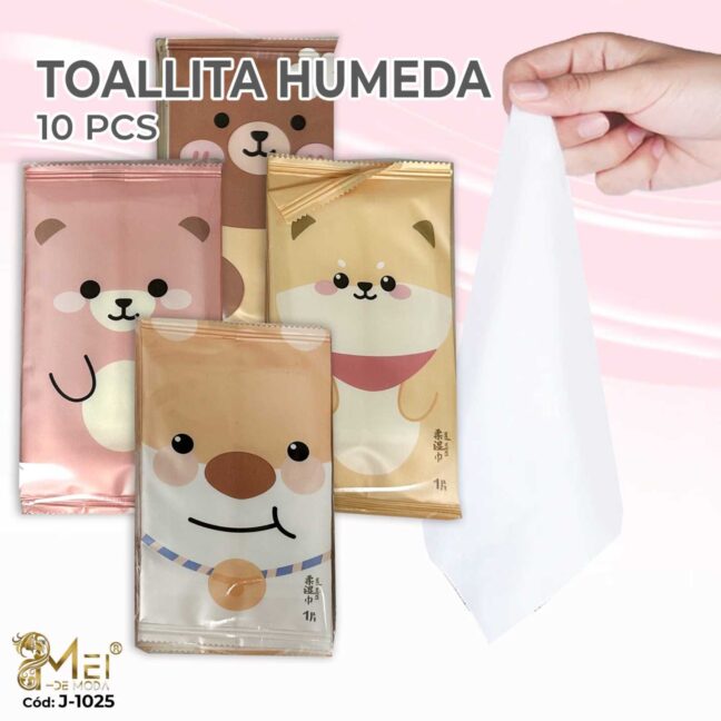 Paquete 10 Toallitas Húmedas Hidratantes Ositos 17*17cm