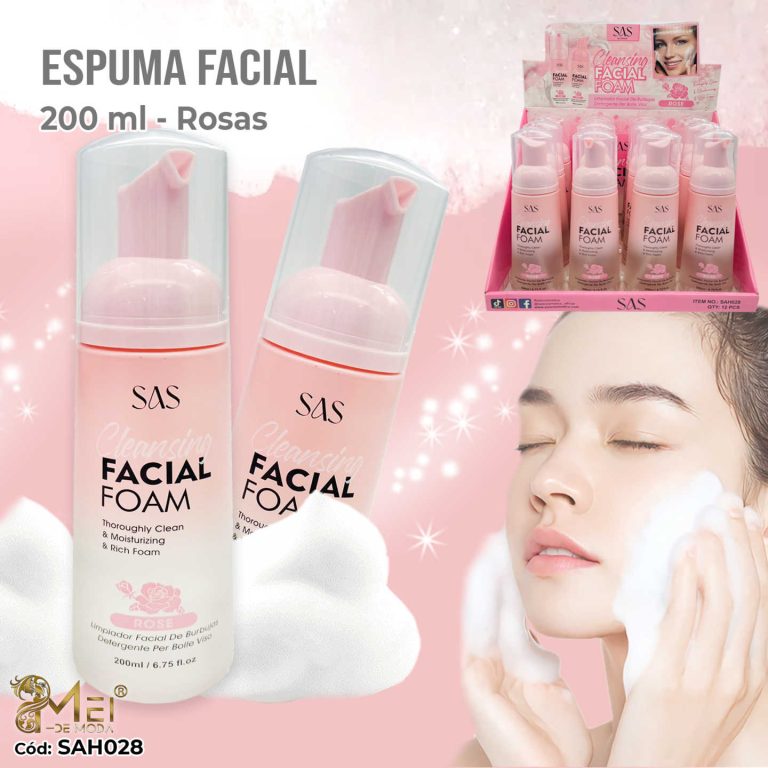 Espuma Limpiadora Facial Con Extracto de Rosas
