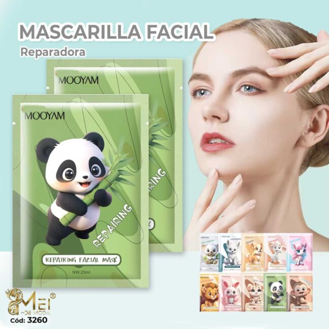 Mascarilla Facial Panda , 10 UNID