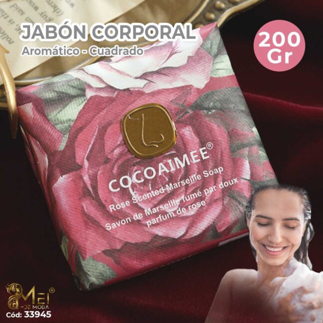 Jabón de Marsella con fragancia rosa 200G