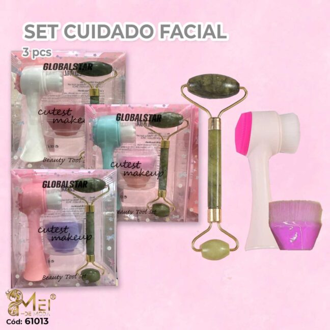Set de cuidado facial y maquillaje 3pcs