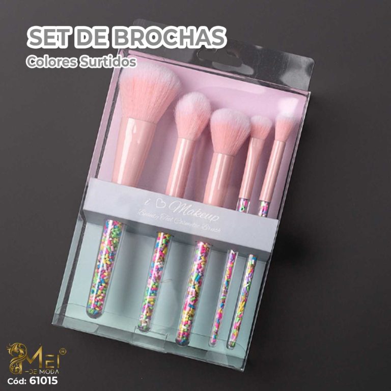 Brocha de Maquillaje Estilo Caramelo 5PCS