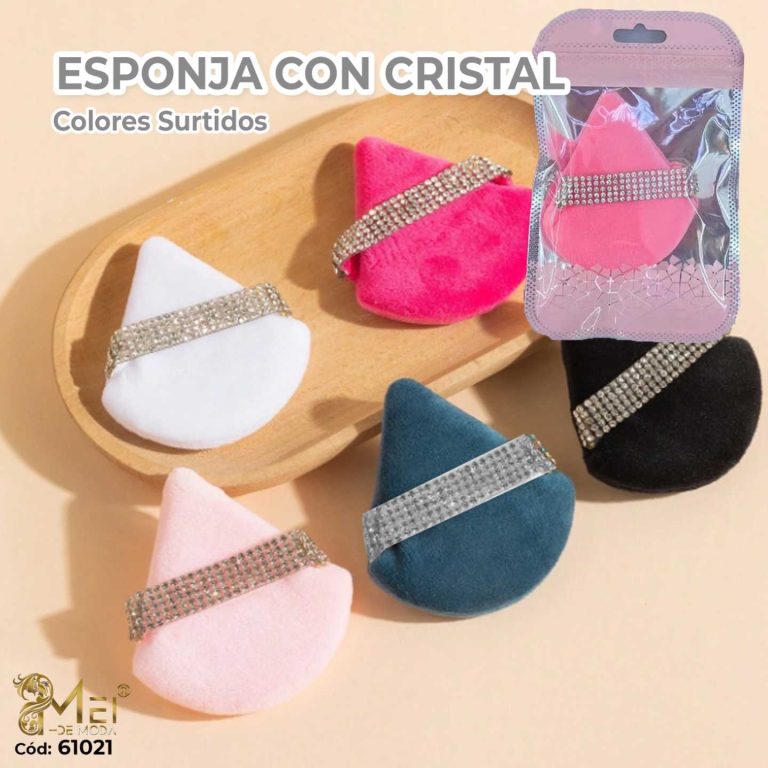 Esponja para Maquillaje en Abanico con Brillos 2 UNID