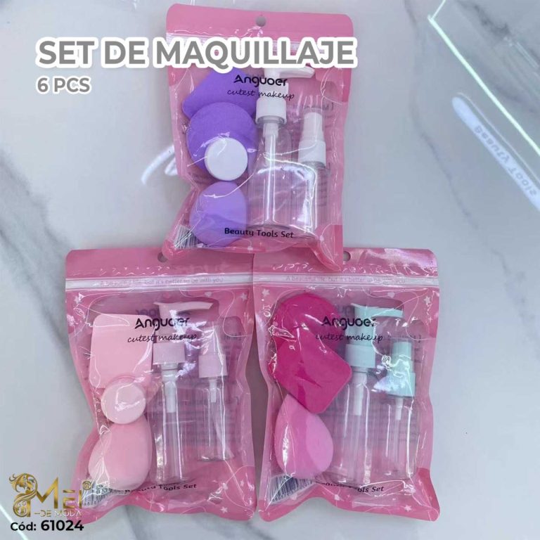 Mini Set para Maquillaje viajero 6PCS