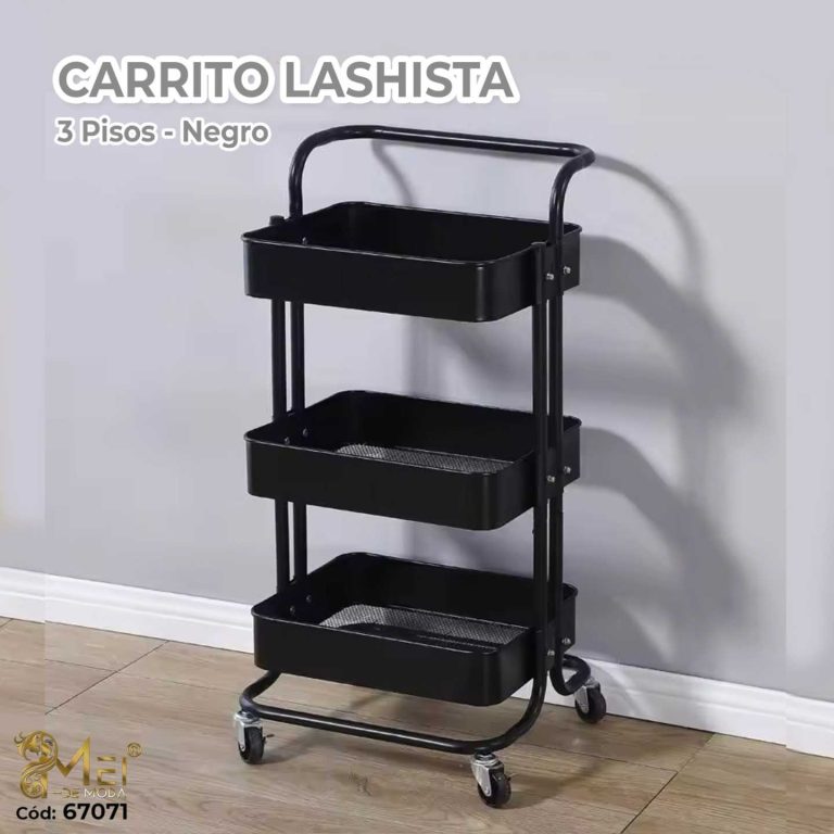 Carro Organizador de metal/Negro 3 pizos 40*30*80cm