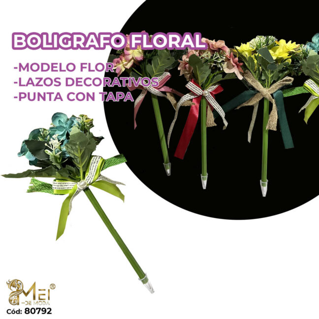 Boligrafo de Flores en Ramo 12 unidad