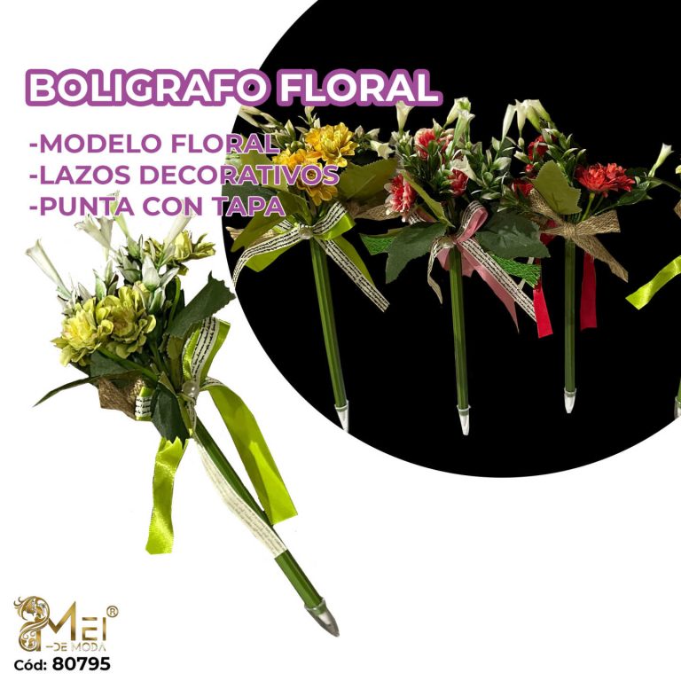 Boligrafo de Flores Surtidas 12 unid