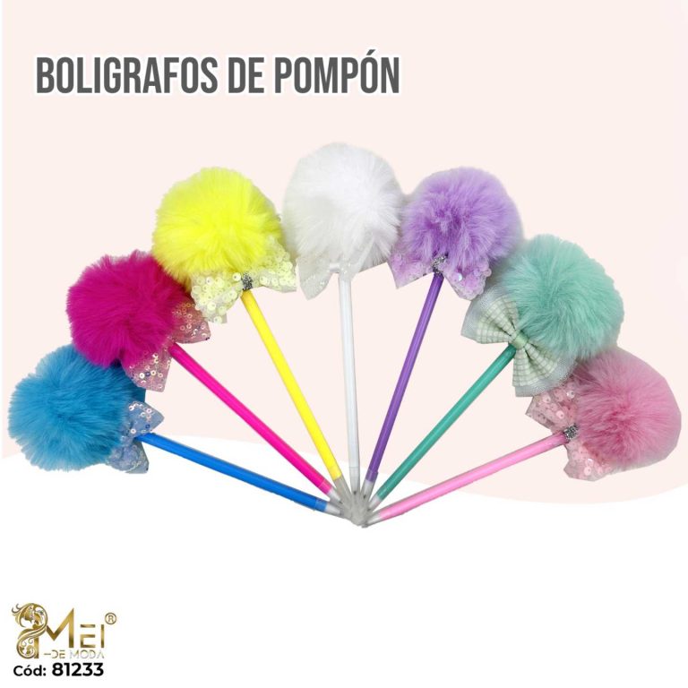 Boligrafo Pompom Lazo 12 unid