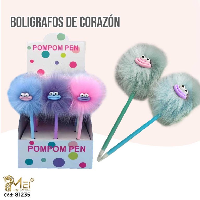 Boligrafo Pompom Caritas 12 unid