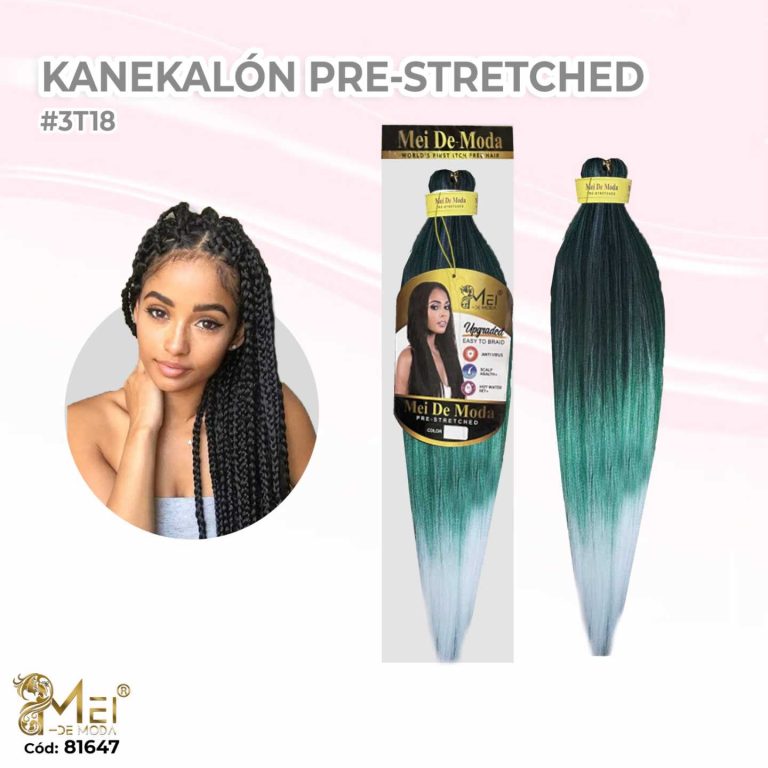 Kanekalón Pre-Strecher 5-T1B/Green/White 65cm/90g
