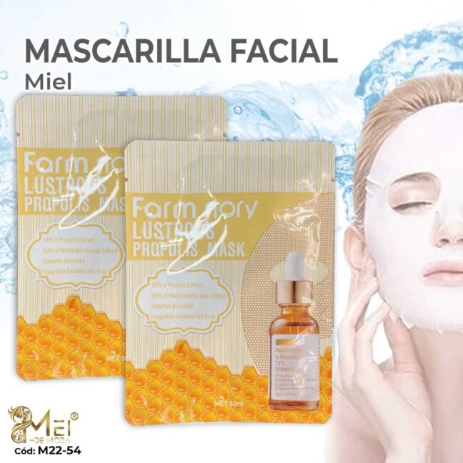 Mascarilla Facial a Base de Miel , 10 UNIDADES