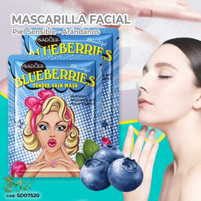 Mascarilla Facial Extracto De Arándano(10UNI)