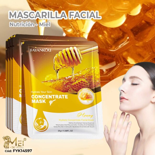 Mascarilla facial esencia hidratante de miel 25g 10 UNID