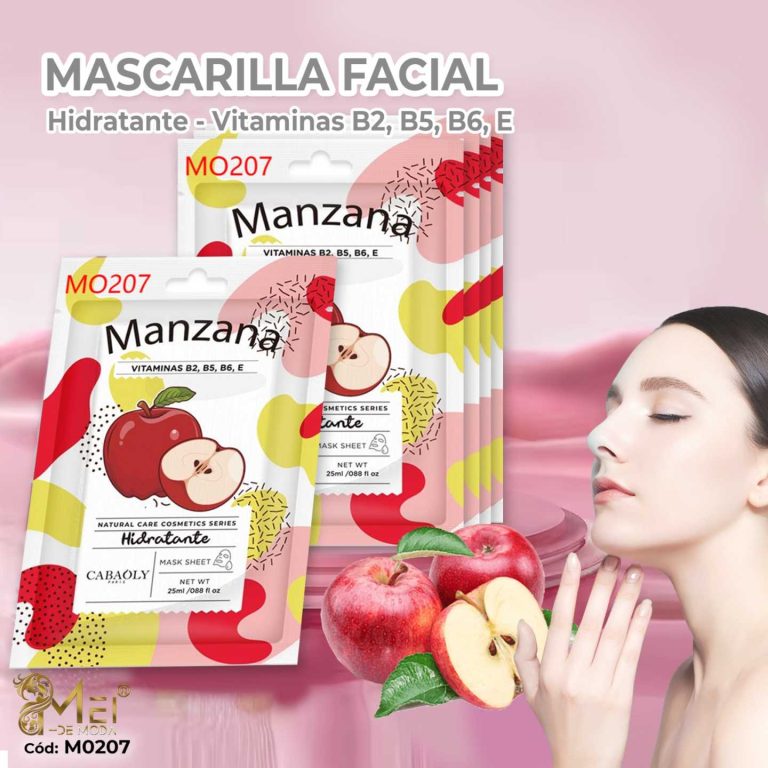 Mascarilla Facial de Manzana 10 UNIDADS