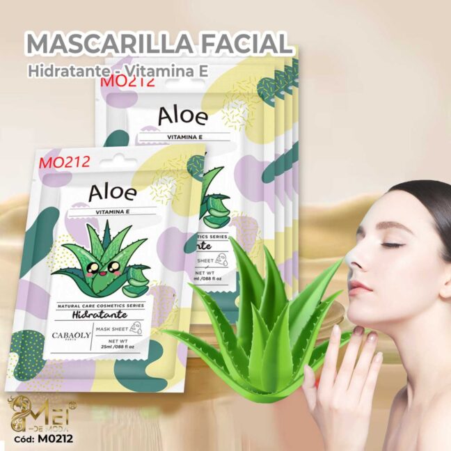 Mascarilla facial de aloe vera , 10 UNID