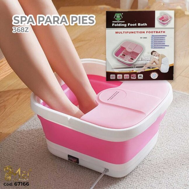 Spa de Pie Electrico 368Z Rosa Plegable